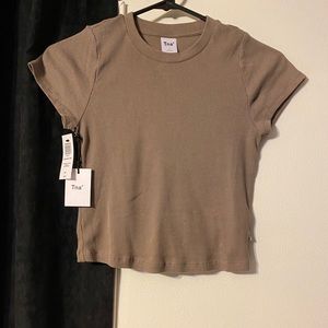 Aritzia Cropped Ribbed Top